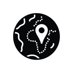 Black solid icon for zone 