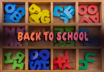 Colorful Letters made of wood