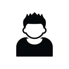 Black solid icon for hair skin 