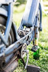 repairing a motorcycle