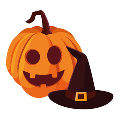 pumpkin happy halloween celebration design