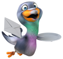 Fun pigeon - 3D Illustration