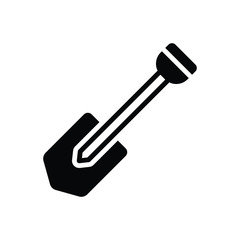 Black solid icon for shovel  