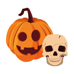 pumpkin happy halloween celebration design