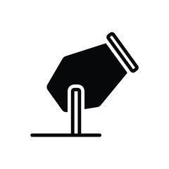 Black solid icon for concrete 