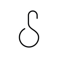 Black solid icon for hook 