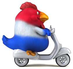 Fun chicken - 3D Illustration