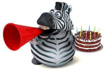 Fun zebra - 3D Illustration © Julien Tromeur