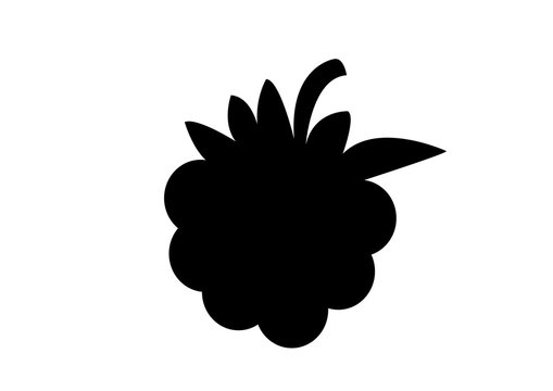 black berry fruit silhouette on white background clip art preview