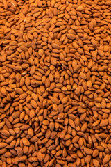 Dry almonds on sale in Istanbul, Turkey