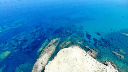 vue aérienne du Capo Pecora, Costa verde, Sardaigne, Italie