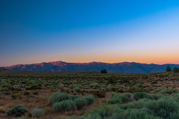 Sunset Over the Sierra Nevada Mountains