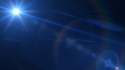 Lens flare effect on black background. Digital illustration.