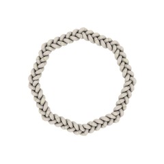 Braided frame in form of octahon. Isolated on white background.