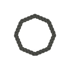 Braided frame in form of octahon. Isolated on white background.