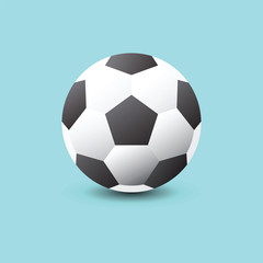 Obraz premium Soccer ball icon flat vector illustration.
