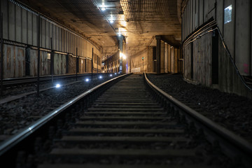 Fototapeta na wymiar Frankfurt U-Bahn Tunnel 