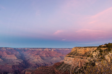 sunset in grand canyon