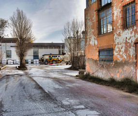 detail of a factory that produce gravel