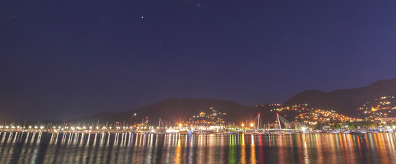 very nice view of la spezia in the night