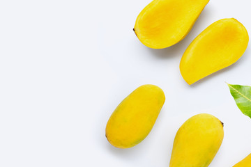 Tropical fruit, Mango  on white background.