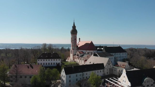 Munich Andechs Monastery in Germany, hiking , shoot with DJI Mavic Air at 4k 30fps