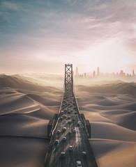 bridge over the desert