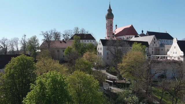 Munich Andechs Monastery in Germany, hiking , shoot with DJI Mavic Air at 4k 30fps
