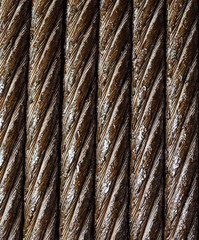 Background of a metal rope in engine oil