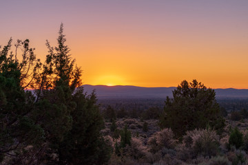 Fototapeta na wymiar Sunrise Over Lava Beds National Monument