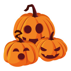 pumpkins happy halloween celebration design