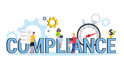 Compliance concept. Idea of a business agreement - obrazy, fototapety, plakaty