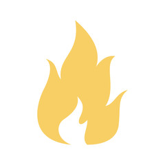Flame icon. Energy and heat symbol, explosion danger