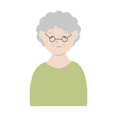 困っているおばあさん