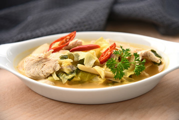 Chicken Coconut Soup (Thai name is Tom Kha Gai)