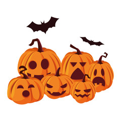 happy halloween celebration design vector ilustration