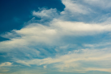 Fototapeta premium Fantastic soft white clouds against blue sky