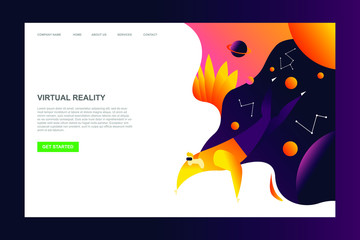 modern flat illustration for website page template