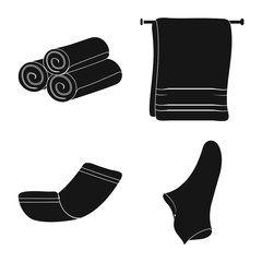 Isolated object of textile and household sign. Set of textile and beach vector icon for stock.