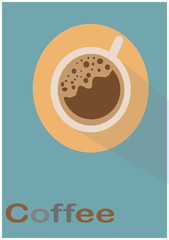 cup of coffee on a background