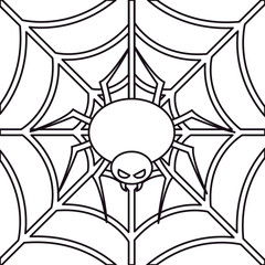 spider and cobweb happy halloween celebration design