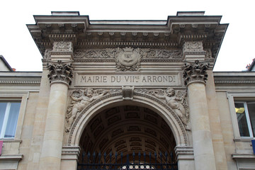 Fototapeta na wymiar building (town hall) in paris (france) 