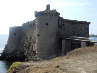 Vieux château, Ile d'Yeu, côte sauvage, Vendée, France