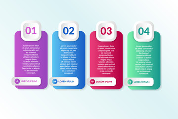 vector list Infographic design with 4 icons options or steps. Infographics for business concept.for presentations banner, workflow layout, process diagram, flow chart and how it work