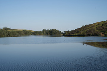 reservoir in scottish hills