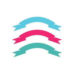 Ribbon banner flat design vector