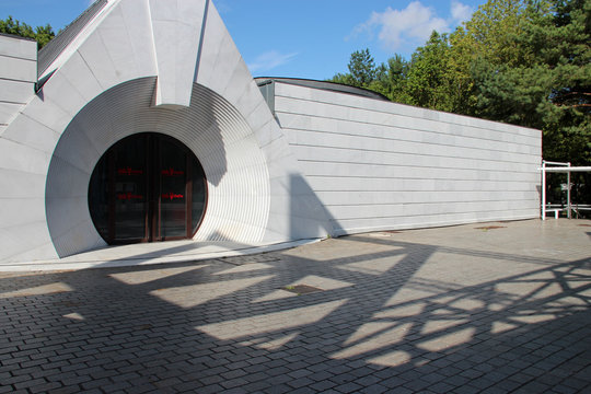 pavilion in the park of la villette in paris (france) 