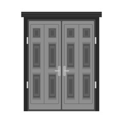Vector illustration of door and house sign. Collection of door and glass stock vector illustration.