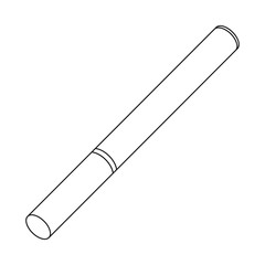 Isolated object of cigarette and ash sign. Collection of cigarette and smoke vector icon for stock.