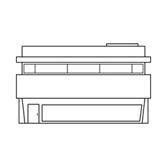 Isolated object of hypermarket and shop sign. Set of hypermarket and facade vector icon for stock.